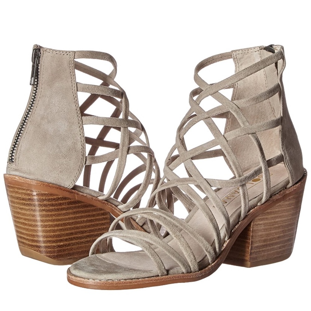 Sol Sana Suede Block Heel Sandal